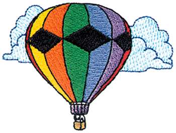 Hot Air Balloon Embroidery Design