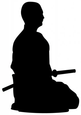 Meditating Samurai Silhouette - 1 : Custom Wall Decals, Wall Decal ...