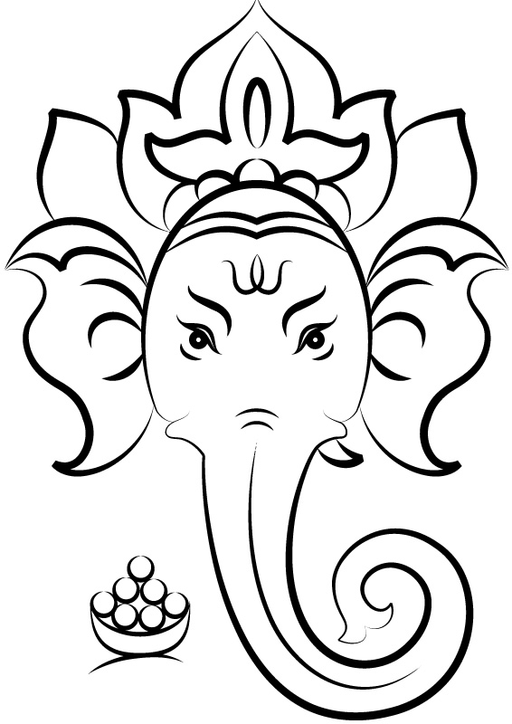 Ganesha Hindu Elephant Deity God of Success Wall Sticker Art Decal ...