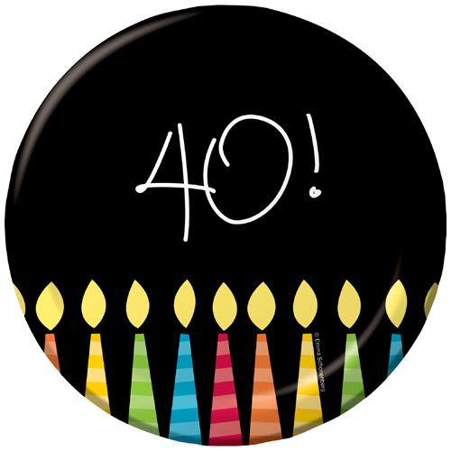 40th Great Birthday/ Birthday Candles Dessert/Cake Plates ...