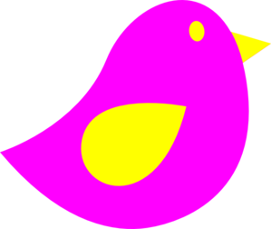 Pink Little Bird clip art - vector clip art online, royalty free ...