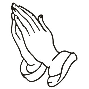 Praying Hands Decal Sticker