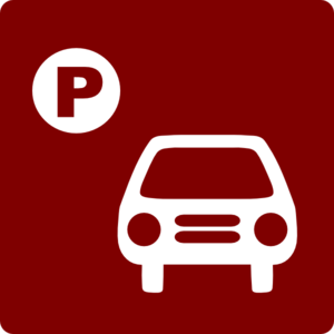 Hotel Icon Has Parking Clip Art - Red/white clip art - vector clip ...