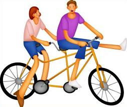 Free Tandem Bicycle Clipart