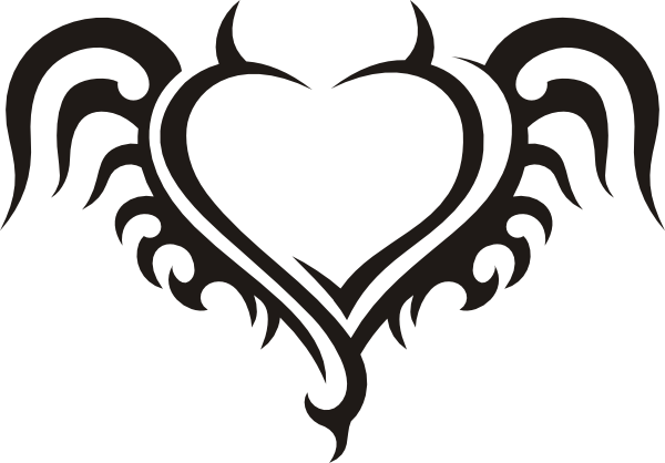 Tribal Heart Clipart