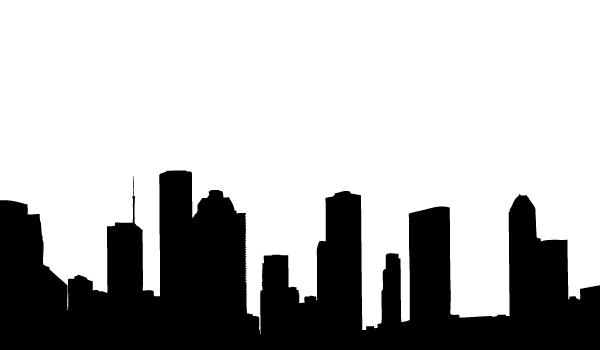 Vector Houston Skyline Silhouettes | 123Freevectors