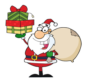 Christmas eve clipart santa