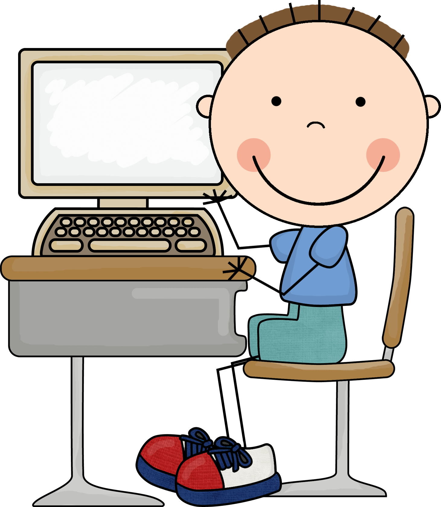 Kids On Computers Free Clipart Images Clipart Best