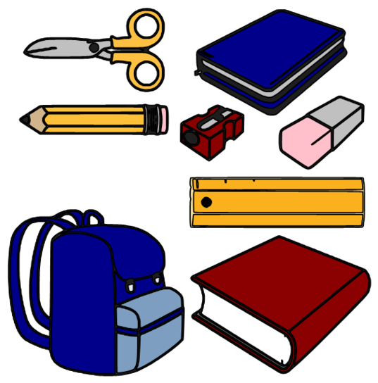 Clipart for school supplies - ClipartFox