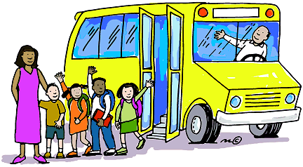 getting off the bus clipart 20