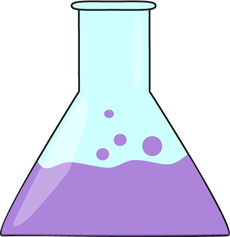 Science beakers clipart