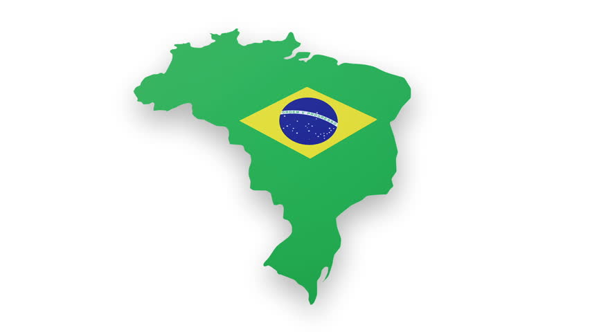 Brazil Map Flag With Container Ships Departing Animation Stock ...