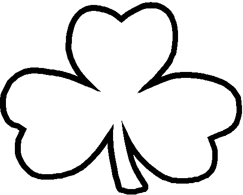 Clover Black And White Clipart