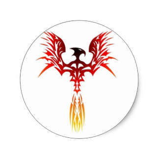 Tribal Phoenix Stickers | Zazzle