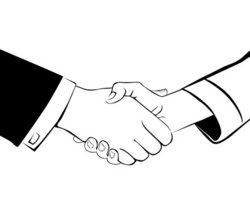 handshake stock vector