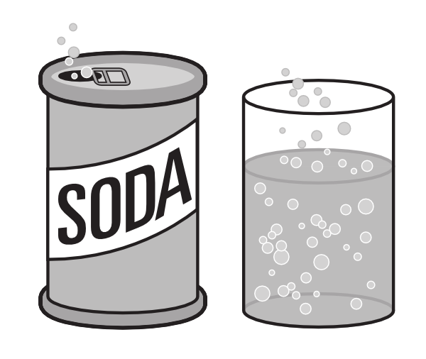 Soda clipart black and white