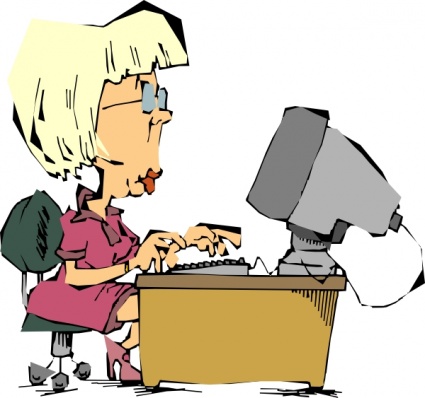 Female Computer User clip art - Download free Other vectors