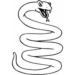 Coiled Snake Coloring Page
