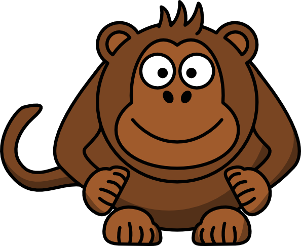 Studiofibonacci Cartoon Monkey clip art Free Vector