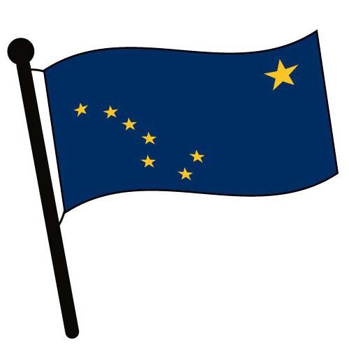 Waving State Flags Clip Art