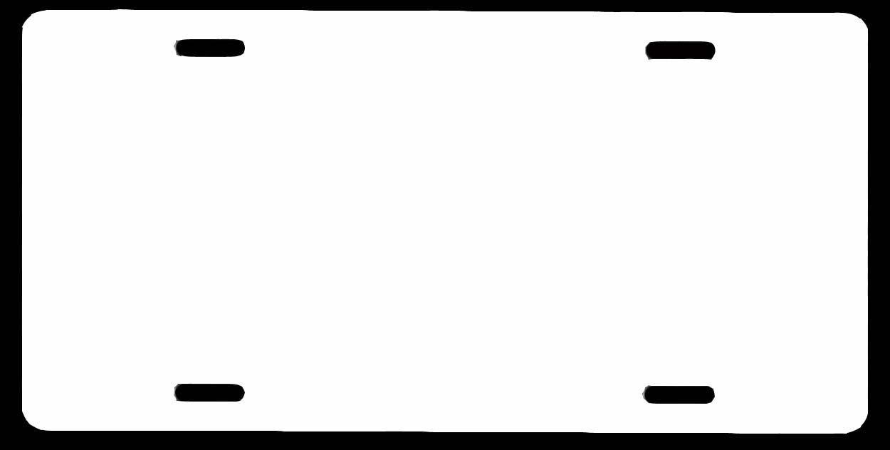 editable printable license plate template