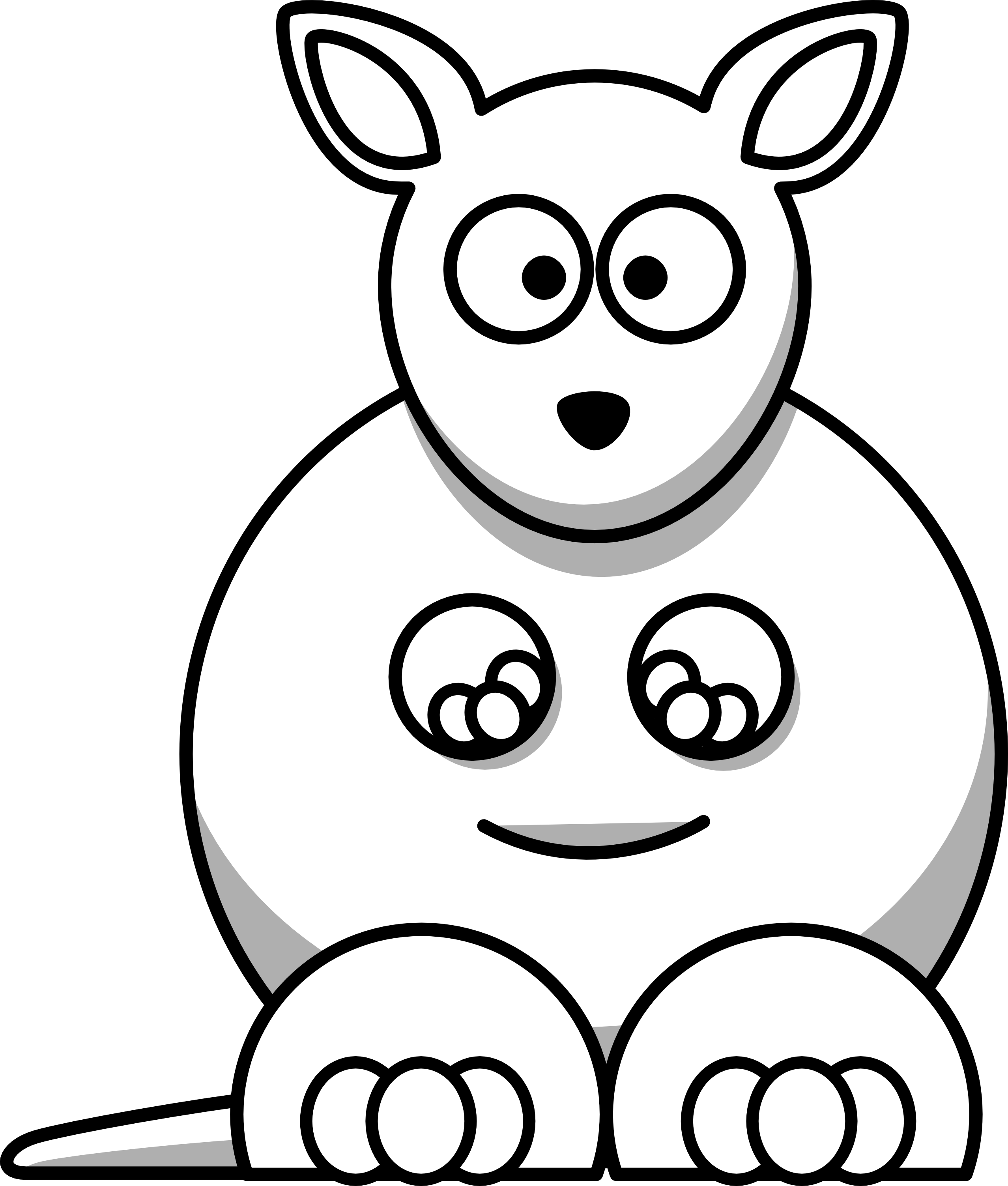 Black And White Clip Art Animals ClipArt Best