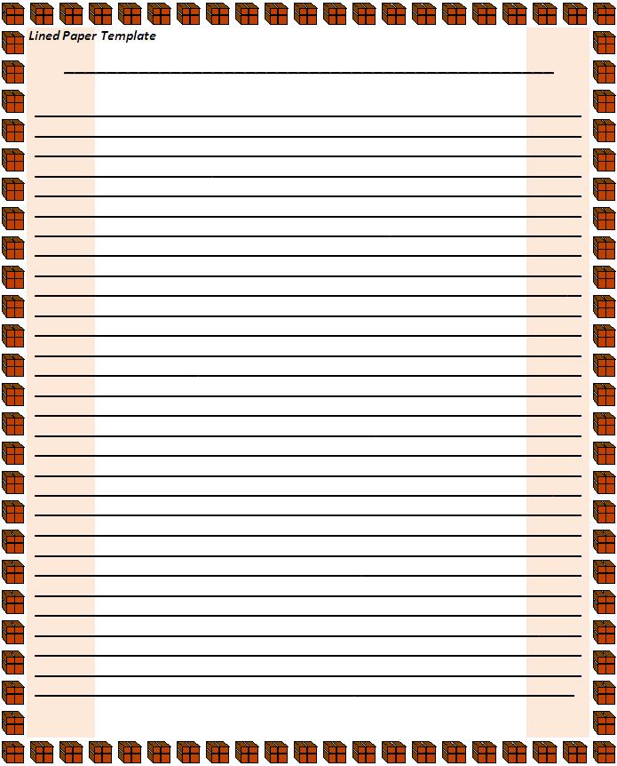 Free Lined Paper Format | Free Word Templates