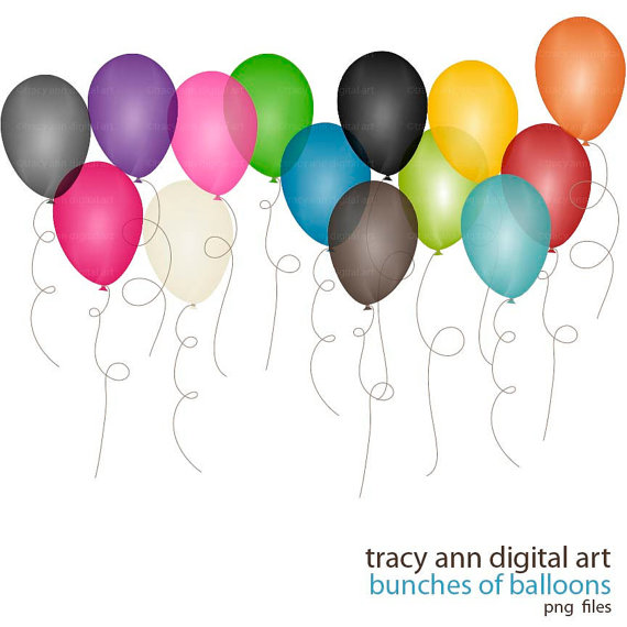 Balloon Clip Art bunches of balloons clipart by TracyAnnDigitalArt