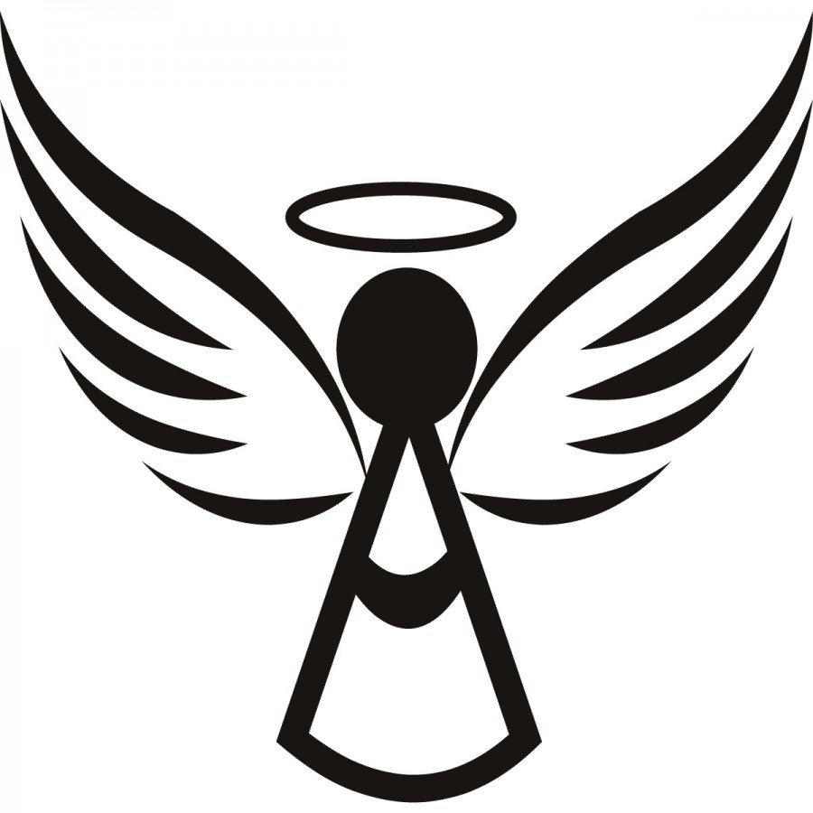 Angel without wings silhouette free clipart
