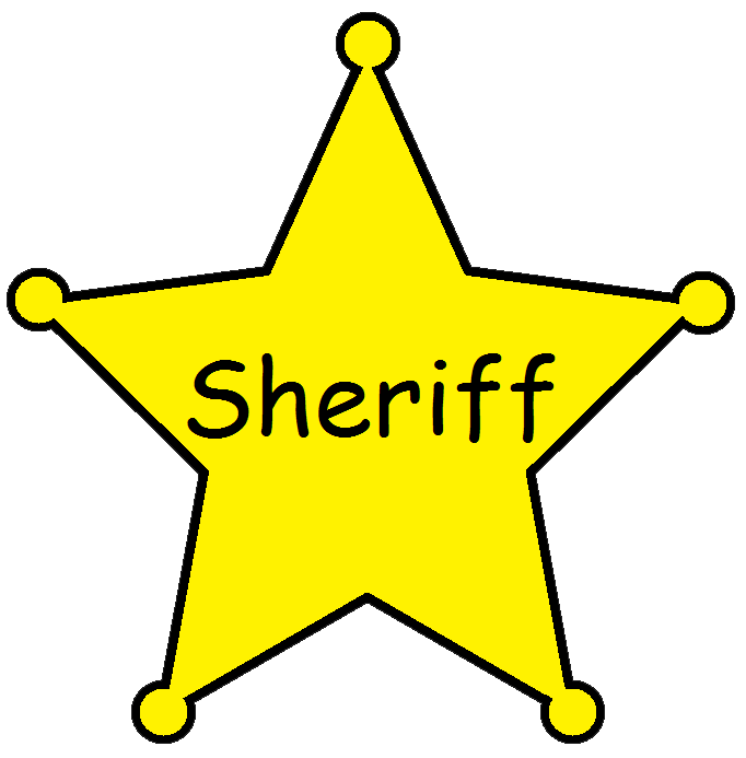 7 point star sheriff badge clipart