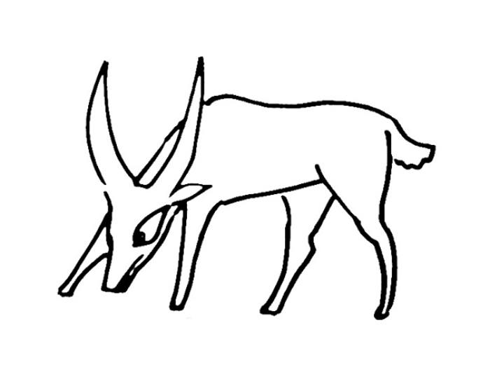 Cartoon Antelope coloring pages for kids