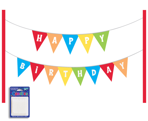 Cake Decoration Banner Kit Happy Birthday