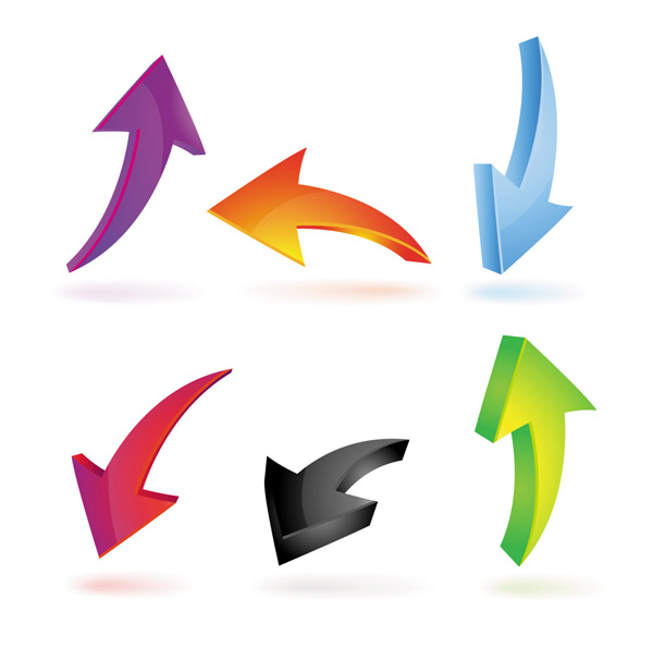 Variety of practical dynamic arrow vector Free Vector / 4Vector