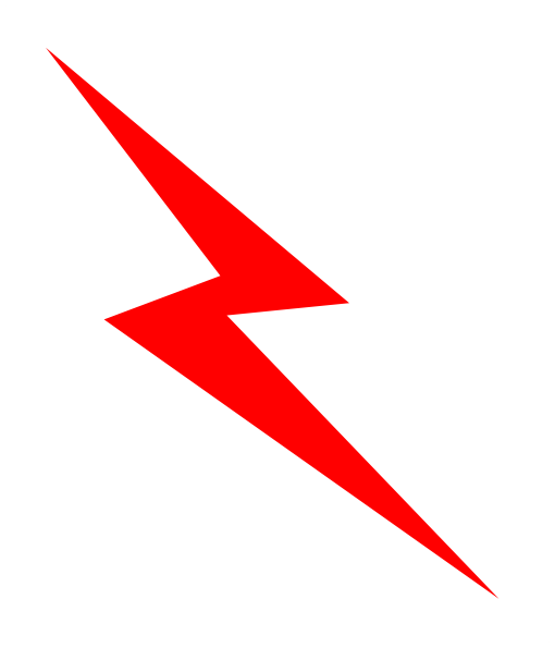 Red Lightening Bolt Clip Art - vector clip art online ...