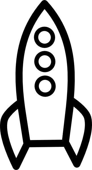 Free Rocket Clipart Black and White Image - 8742, Rocket Clip Art ...