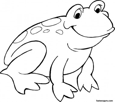 Free Printable Smiling Frog Coloring Page. - Printable Coloring ...