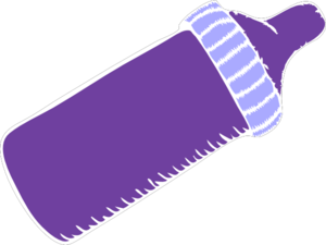 Purple Baby Bottle Clip Art - vector clip art online ...