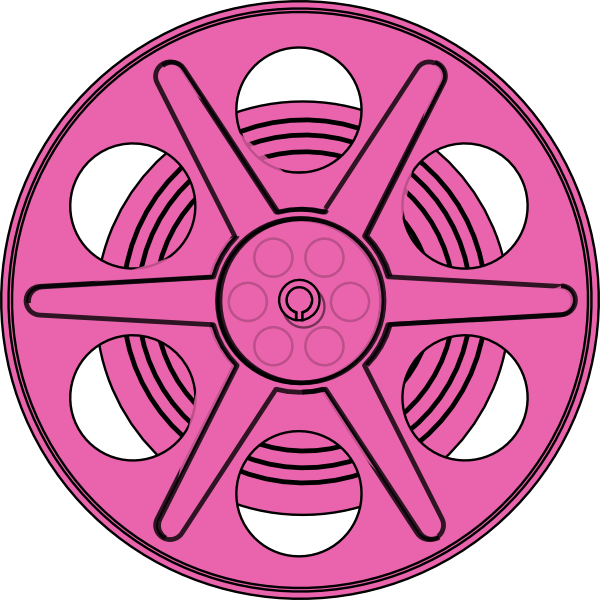 Pink Reel clip art - vector clip art online, royalty free & public ...