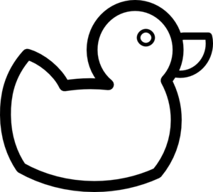 Black & White Duck clip art - vector clip art online, royalty free ...
