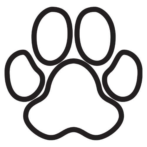 Printable Dog Paw Print Stencil - ClipArt Best