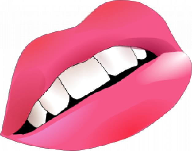 Lips cartoons painted in pink | Download free Vector