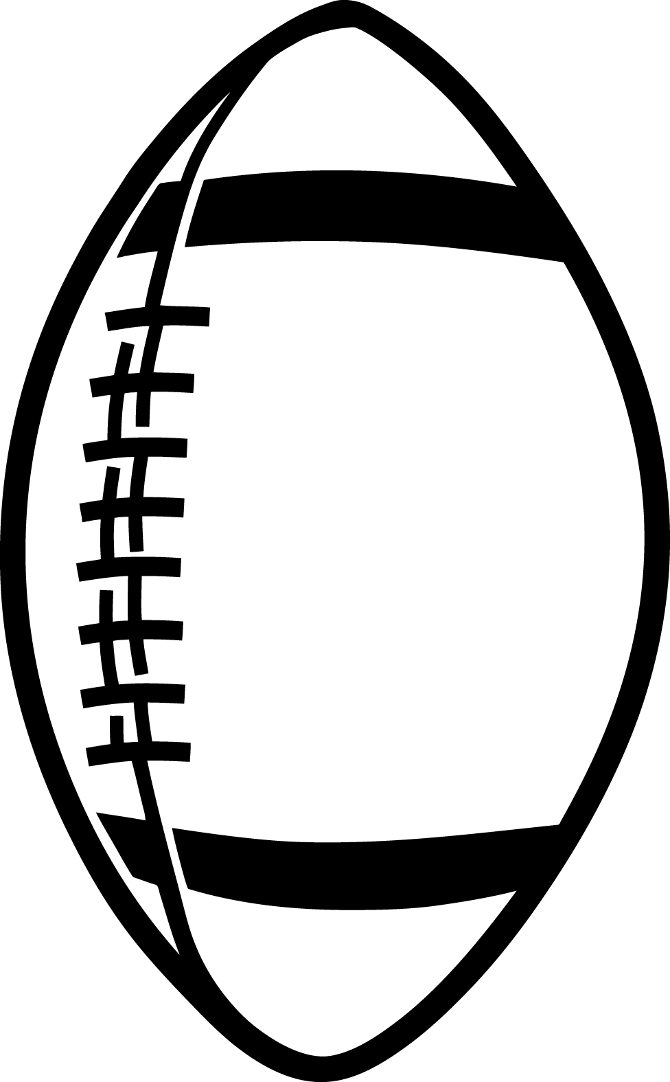 Plain Football Outline clip art - vector clip art online, royalty ...