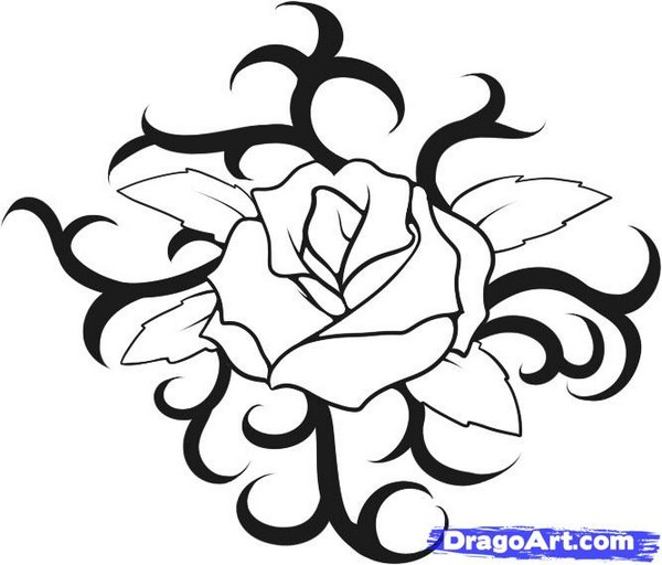 Draw Rose Tattoo, Step Step, Tattoos, Pop Culture, FREE | Design ...