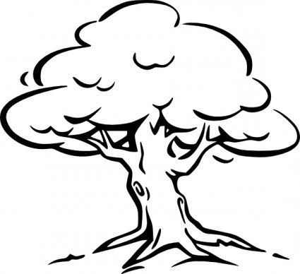 Tree clipart black and white free - ClipartFox