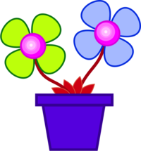Flowers Pot - vector Clip Art