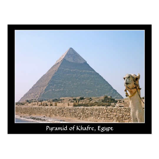 Ancient Egypt: Pyramid of Khafre, Egypt Postcard | Zazzle