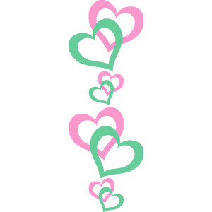 Heart border clip art free