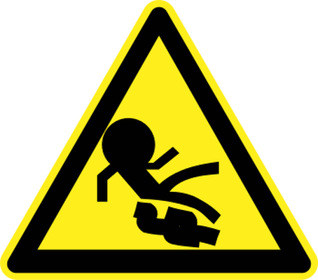 Accident zone warning symbol