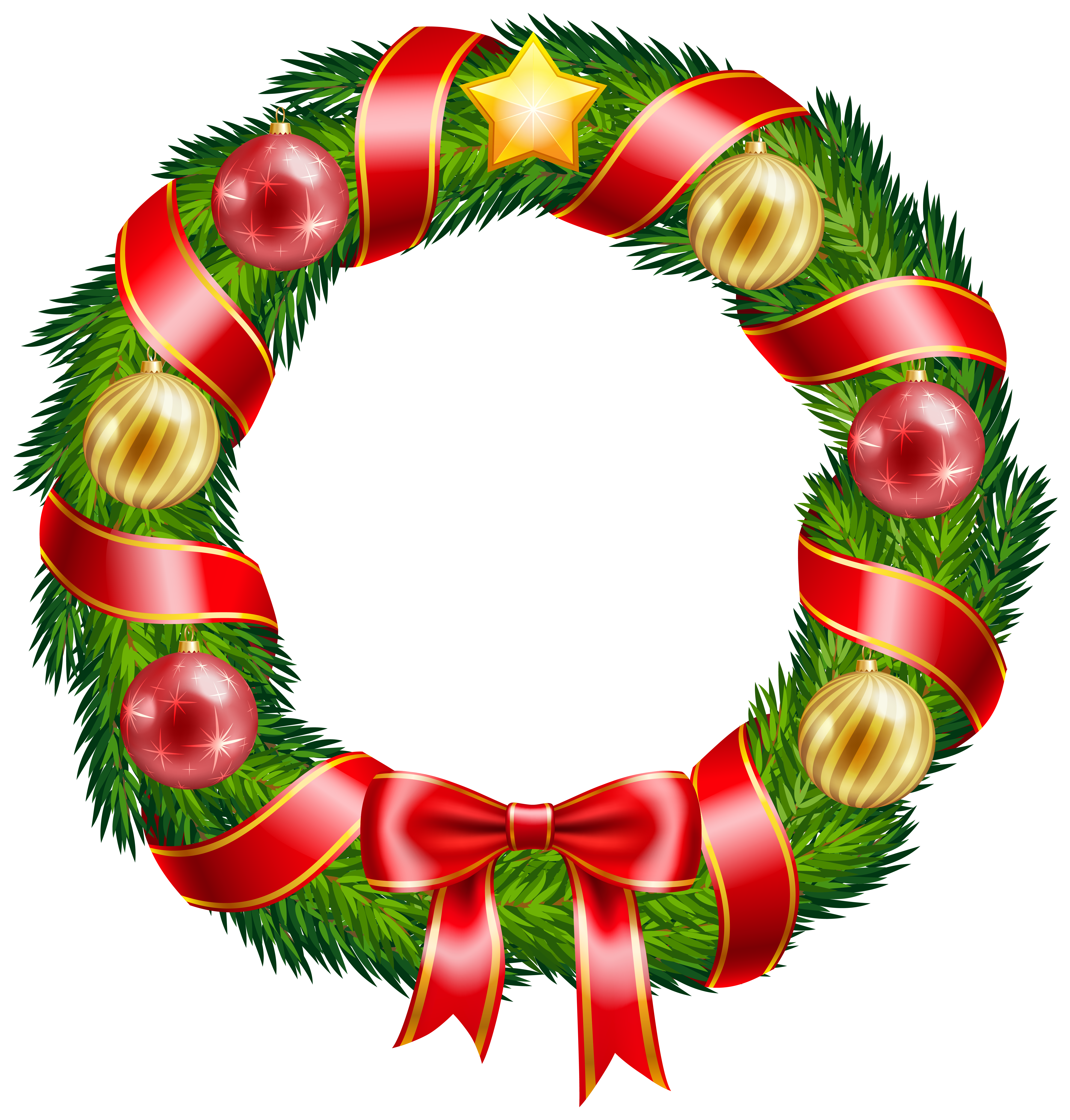 Clip Art Red Christmas Wreath – Clipart Free Download