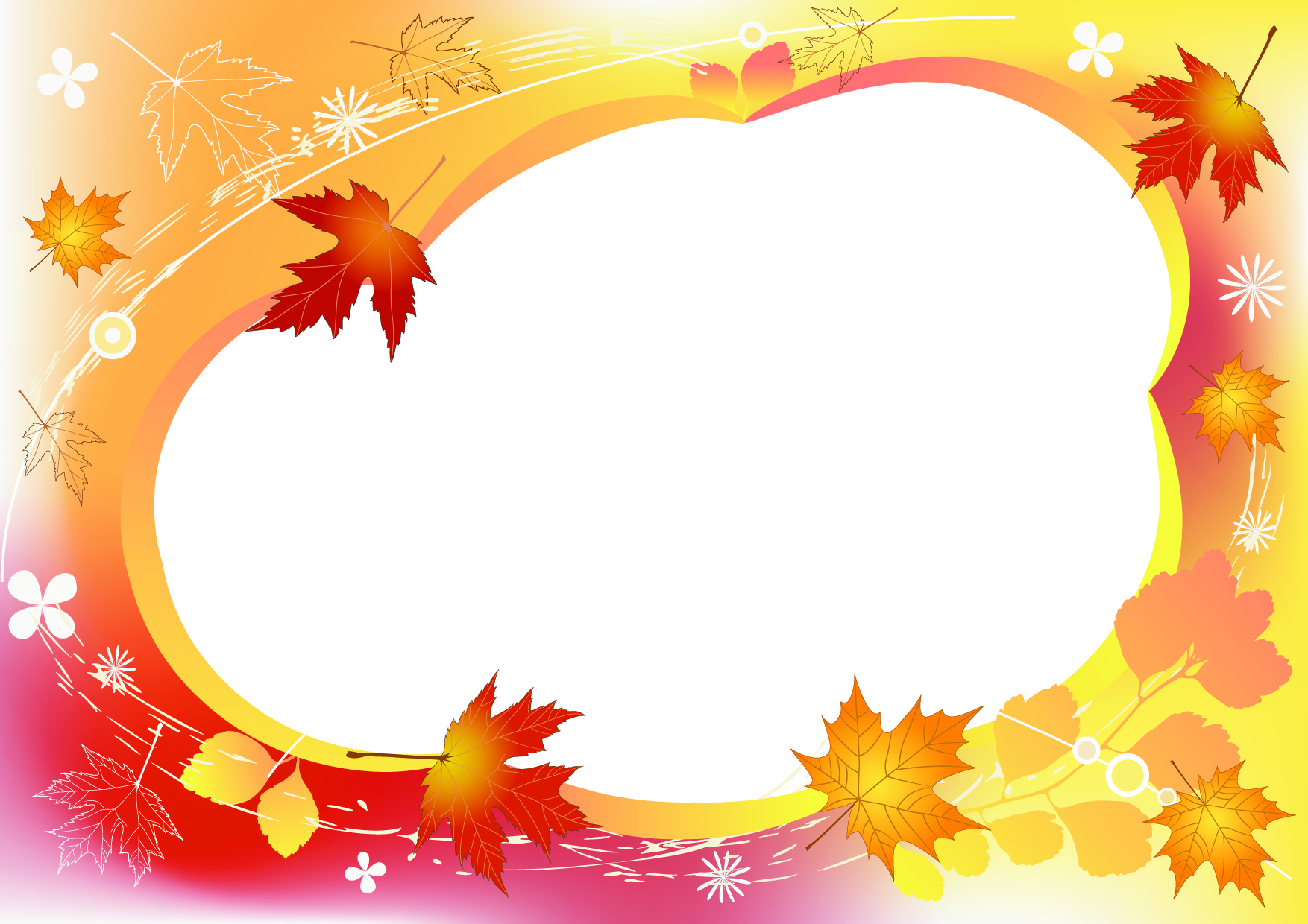 Beautiful autumn photo frame vector Free Vector / 4Vector